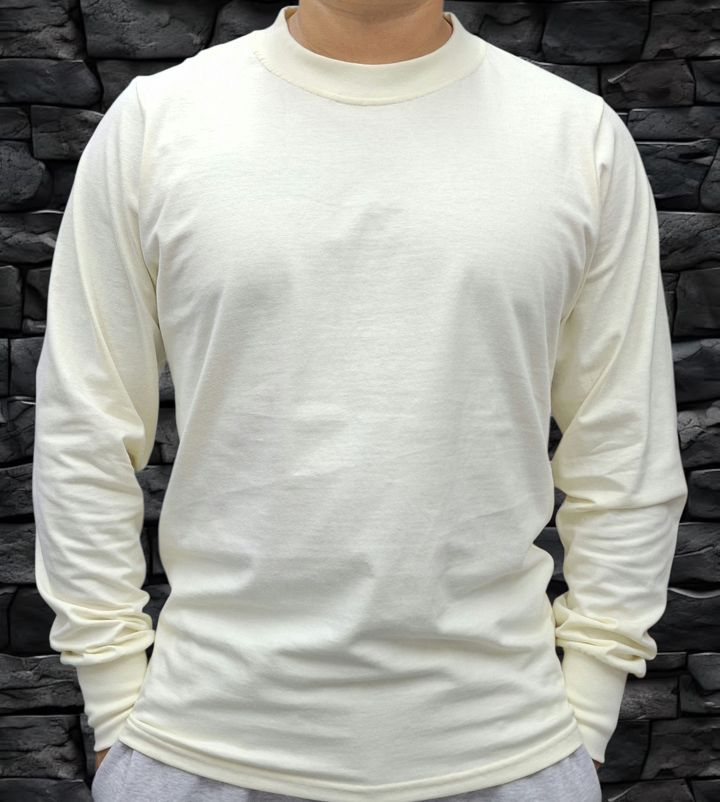 Playera Regular Manga Larga 200gms HUESO