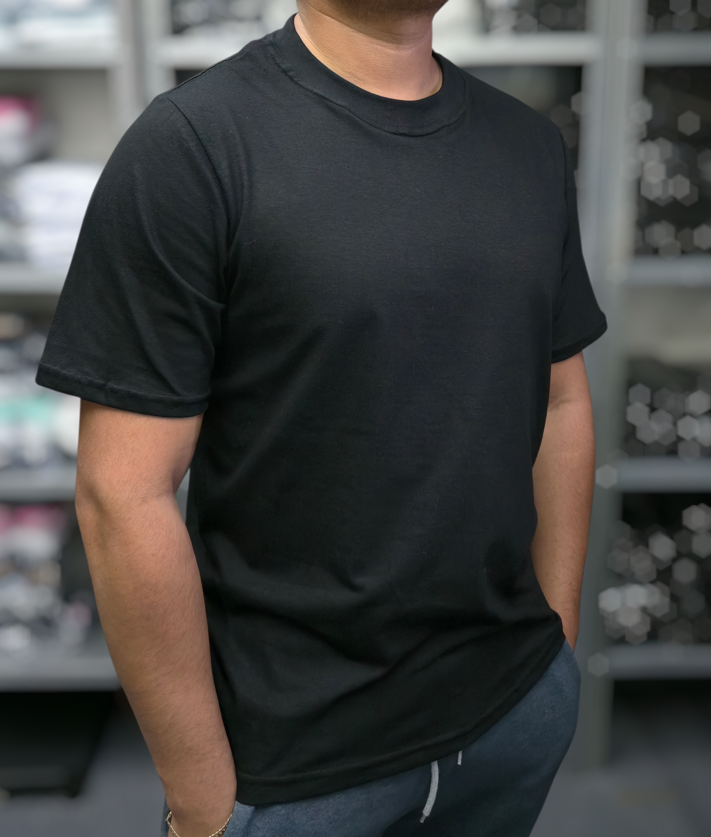 Playera Regular Fit 180 gsm Negra