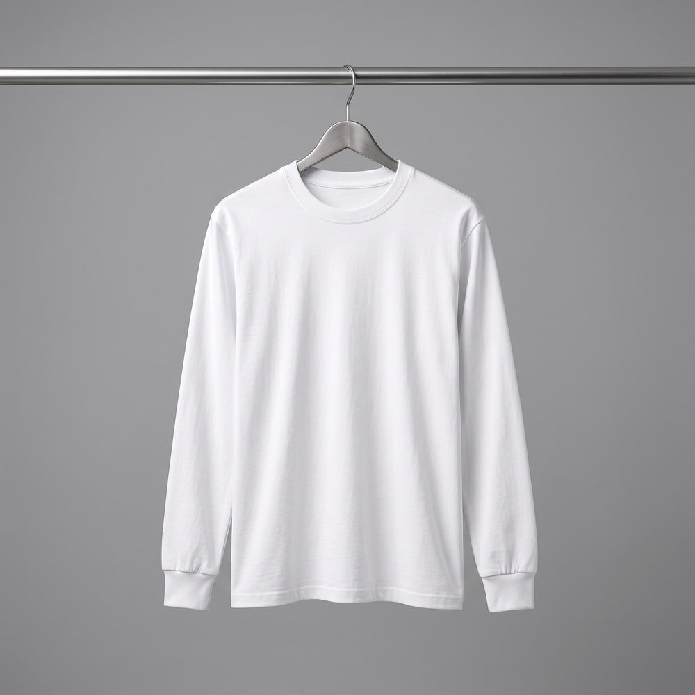 Playera Regular Manga Larga 200gms BLANCA