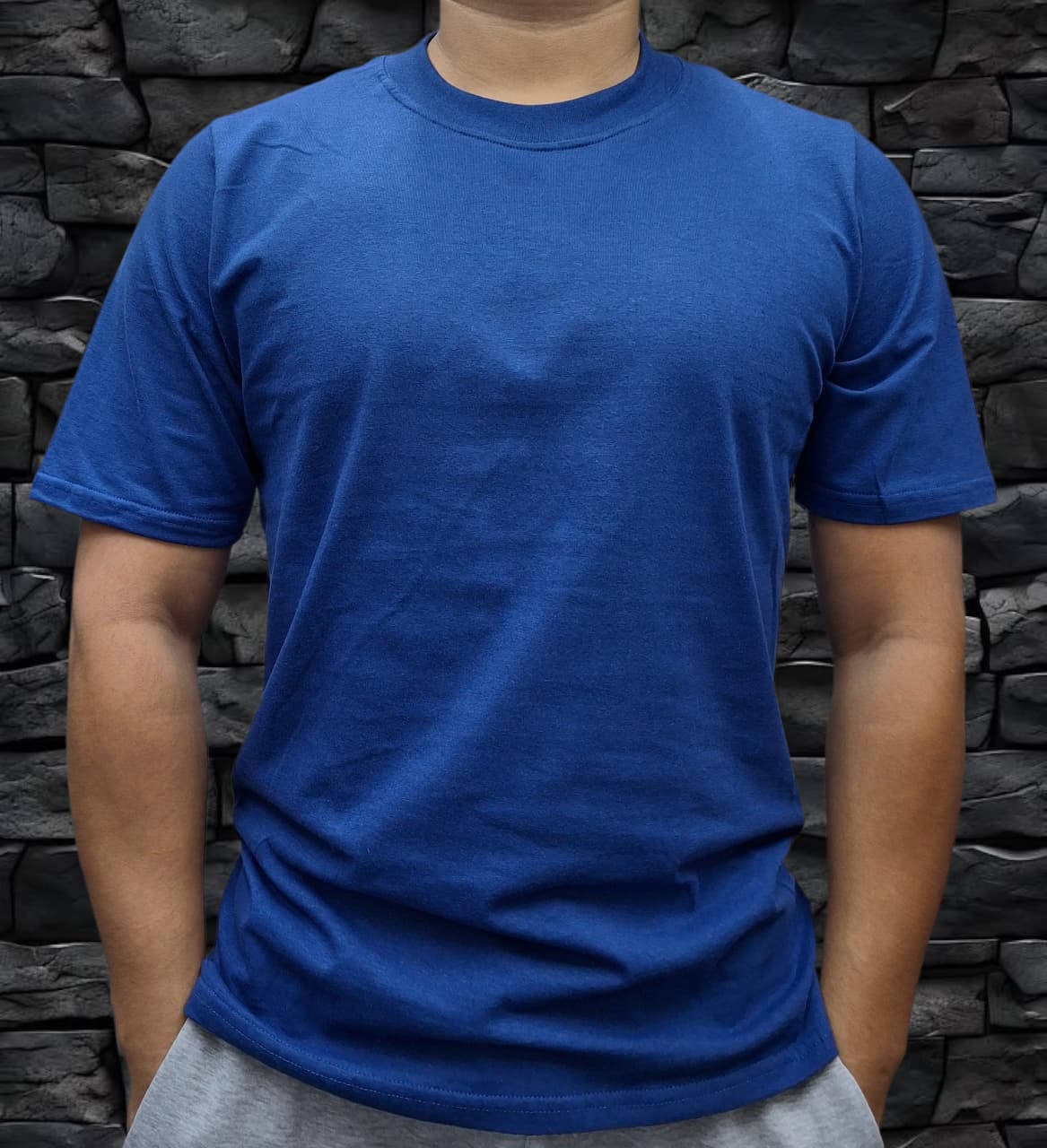 Playera Regular Fit 200 gsm Azul Acero