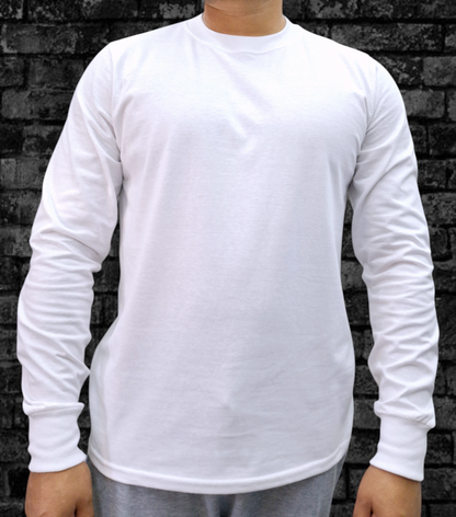 Playera Regular Manga Larga 200gms BLANCA