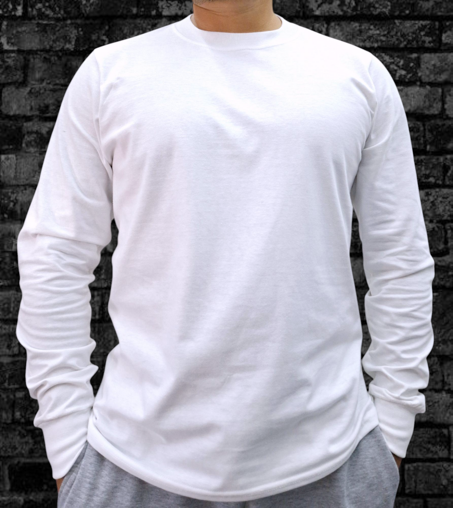 Playera Regular Manga Larga 200gms BLANCA