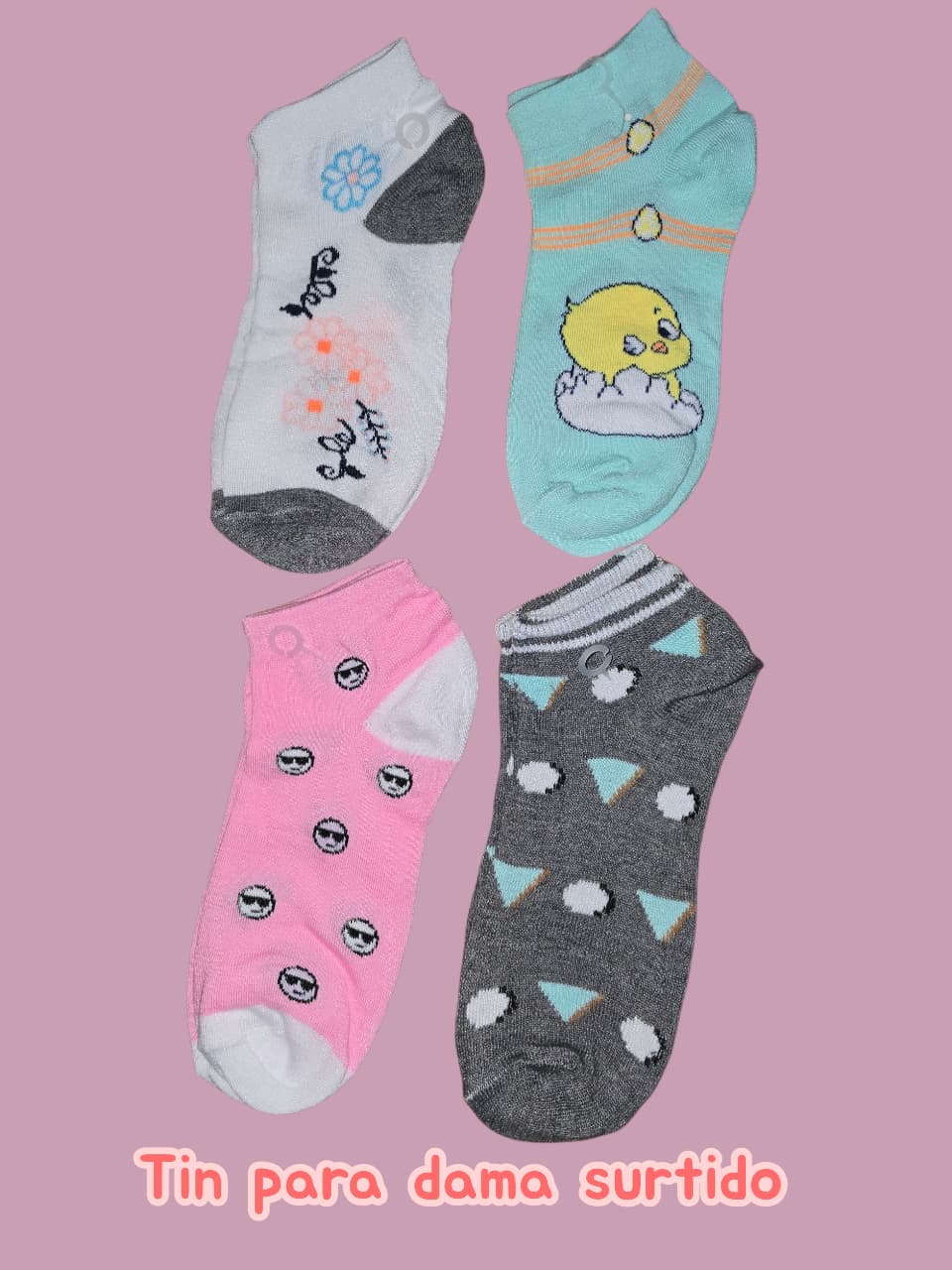 Paquete de calcetas para DAMA 60 PARES SURTIDOS