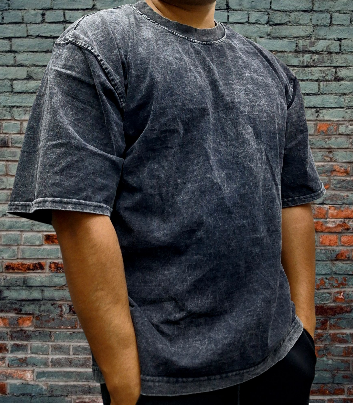 Playera Oversized 220 gsm Acid Wash